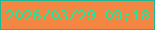 文字の大きさ：3、枠の色：20b793、背景の色：f48644、文字の色：1ee79f 無料ブログパーツのブログ時計