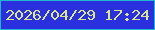 文字の大きさ：1、枠の色：20b8cf、背景の色：2b30df、文字の色：d9e68b 無料ブログパーツのブログ時計