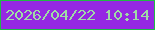 文字の大きさ：4、枠の色：20ba46、背景の色：9528e3、文字の色：9fdca6 無料ブログパーツのブログ時計