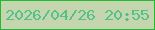 文字の大きさ：5、枠の色：20bb31、背景の色：c5d6ae、文字の色：52c387 無料ブログパーツのブログ時計