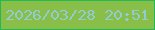 文字の大きさ：4、枠の色：20bb52、背景の色：89be49、文字の色：90ccd1 無料ブログパーツのブログ時計