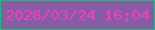 文字の大きさ：2、枠の色：20bb81、背景の色：865ca2、文字の色：f83cc4 無料ブログパーツのブログ時計