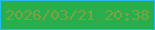 文字の大きさ：2、枠の色：20bcf2、背景の色：28ae4c、文字の色：81a040 無料ブログパーツのブログ時計