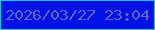文字の大きさ：3、枠の色：20c1db、背景の色：0012e6、文字の色：6563c4 無料ブログパーツのブログ時計