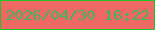 文字の大きさ：3、枠の色：20c427、背景の色：ee6963、文字の色：43b35d 無料ブログパーツのブログ時計