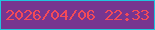 文字の大きさ：3、枠の色：20c5de、背景の色：773590、文字の色：f34a59 無料ブログパーツのブログ時計