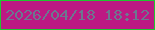 文字の大きさ：3、枠の色：20c630、背景の色：bc1983、文字の色：6b7890 無料ブログパーツのブログ時計