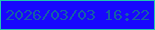文字の大きさ：3、枠の色：20c7b1、背景の色：1807fd、文字の色：1460a6 無料ブログパーツのブログ時計