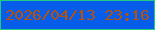 文字の大きさ：3、枠の色：20cc7d、背景の色：065de9、文字の色：bb5007 無料ブログパーツのブログ時計