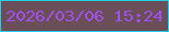 文字の大きさ：3、枠の色：20cfe8、背景の色：6b4f58、文字の色：a150eb 無料ブログパーツのブログ時計