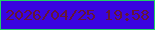 文字の大きさ：2、枠の色：20d166、背景の色：3a04e0、文字の色：651637 無料ブログパーツのブログ時計