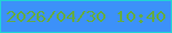 文字の大きさ：3、枠の色：20d4d4、背景の色：3c91f9、文字の色：64ab42 無料ブログパーツのブログ時計