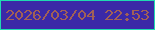 文字の大きさ：2、枠の色：20dab1、背景の色：3b29a7、文字の色：a16056 無料ブログパーツのブログ時計