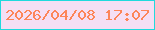 文字の大きさ：1、枠の色：20dadd、背景の色：f5dff4、文字の色：fd8559 無料ブログパーツのブログ時計