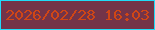 文字の大きさ：3、枠の色：20dcf9、背景の色：733449、文字の色：d04616 無料ブログパーツのブログ時計