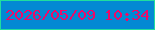 文字の大きさ：1、枠の色：20de9e、背景の色：0389d3、文字の色：ee0968 無料ブログパーツのブログ時計