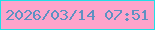 文字の大きさ：2、枠の色：20dfe6、背景の色：fda4cb、文字の色：5e91c2 無料ブログパーツのブログ時計
