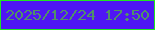 文字の大きさ：4、枠の色：20e621、背景の色：4f16f4、文字の色：509168 無料ブログパーツのブログ時計