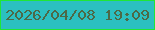 文字の大きさ：1、枠の色：20e637、背景の色：2bc0c1、文字の色：4c6947 無料ブログパーツのブログ時計