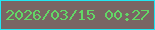 文字の大きさ：3、枠の色：20e7f3、背景の色：796564、文字の色：63d766 無料ブログパーツのブログ時計