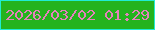 文字の大きさ：2、枠の色：20ecd4、背景の色：24b31e、文字の色：e482bc 無料ブログパーツのブログ時計