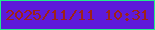 文字の大きさ：5、枠の色：20ed8c、背景の色：5e1ad9、文字の色：9e2218 無料ブログパーツのブログ時計
