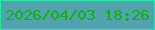 文字の大きさ：1、枠の色：20eda3、背景の色：52a2af、文字の色：10b10a 無料ブログパーツのブログ時計