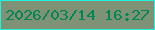 文字の大きさ：3、枠の色：20f2de、背景の色：809276、文字の色：038655 無料ブログパーツのブログ時計