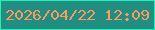 文字の大きさ：5、枠の色：20f3b9、背景の色：218e81、文字の色：fc9b5f 無料ブログパーツのブログ時計