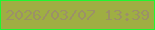 文字の大きさ：5、枠の色：20f631、背景の色：9fae43、文字の色：9c9167 無料ブログパーツのブログ時計