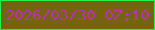文字の大きさ：5、枠の色：20f647、背景の色：77620e、文字の色：b932b4 無料ブログパーツのブログ時計
