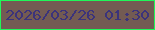 文字の大きさ：3、枠の色：20f759、背景の色：735b53、文字の色：3b337b 無料ブログパーツのブログ時計