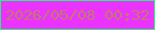 文字の大きさ：5、枠の色：20f773、背景の色：eb33ff、文字の色：c07b6a 無料ブログパーツのブログ時計