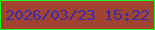 文字の大きさ：3、枠の色：20fb1d、背景の色：a24331、文字の色：352dae 無料ブログパーツのブログ時計
