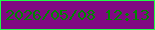 文字の大きさ：3、枠の色：20fc48、背景の色：800982、文字の色：008502 無料ブログパーツのブログ時計