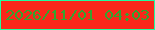 文字の大きさ：3、枠の色：20fc9f、背景の色：fa271a、文字の色：34a32f 無料ブログパーツのブログ時計