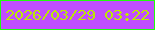 文字の大きさ：3、枠の色：20fd0c、背景の色：c04efe、文字の色：bbe804 無料ブログパーツのブログ時計