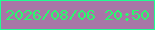 文字の大きさ：1、枠の色：20fd91、背景の色：a876a7、文字の色：2bf96d 無料ブログパーツのブログ時計