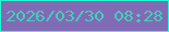 文字の大きさ：2、枠の色：20fdd1、背景の色：816bb5、文字の色：44cebd 無料ブログパーツのブログ時計