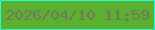 文字の大きさ：1、枠の色：20ffdc、背景の色：5bb12f、文字の色：72785e 無料ブログパーツのブログ時計