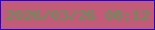文字の大きさ：1、枠の色：2101e0、背景の色：c25b78、文字の色：509b51 無料ブログパーツのブログ時計