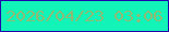 文字の大きさ：3、枠の色：2102ad、背景の色：12f4b7、文字の色：8dbb74 無料ブログパーツのブログ時計