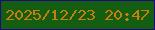 文字の大きさ：5、枠の色：210781、背景の色：145e11、文字の色：c97d0d 無料ブログパーツのブログ時計