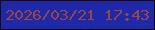 文字の大きさ：5、枠の色：210800、背景の色：1d29a9、文字の色：9c443f 無料ブログパーツのブログ時計