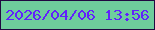 文字の大きさ：3、枠の色：210841、背景の色：6ecd9c、文字の色：6121fc 無料ブログパーツのブログ時計