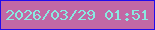 文字の大きさ：3、枠の色：210bec、背景の色：c268a5、文字の色：89eae1 無料ブログパーツのブログ時計