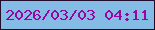文字の大きさ：2、枠の色：210c2c、背景の色：84bce6、文字の色：9707a0 無料ブログパーツのブログ時計