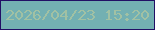 文字の大きさ：4、枠の色：210f65、背景の色：73b0b2、文字の色：a1c1a4 無料ブログパーツのブログ時計