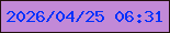 文字の大きさ：4、枠の色：21100c、背景の色：c289d7、文字の色：0131fc 無料ブログパーツのブログ時計