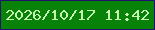 文字の大きさ：5、枠の色：21136d、背景の色：098209、文字の色：c5f5b1 無料ブログパーツのブログ時計